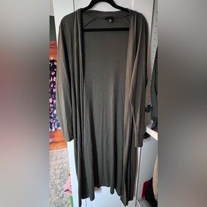 torrid Olive Green Long Open Front Cardigan